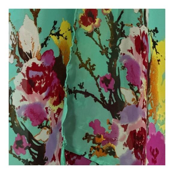 NWT Ultra Pink Floral Sheer Kimono Ruana Wrap 2X - Picture 6 of 14